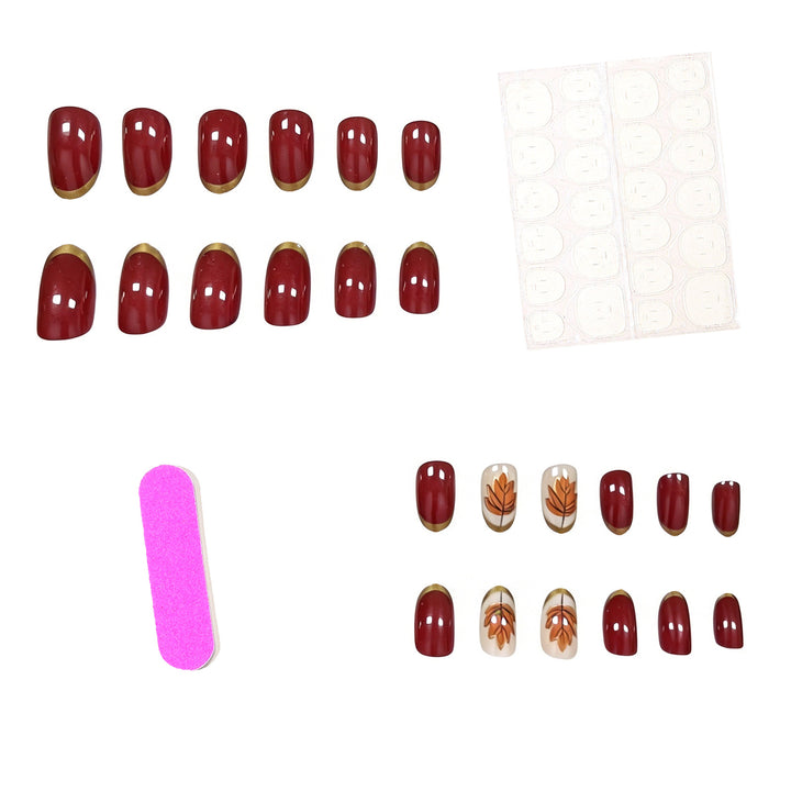 Decorative Autumn-Themed Nail Art Enhancements Kalsten