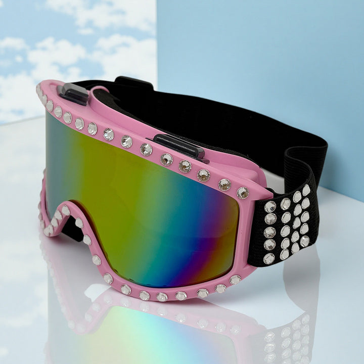 Women's fashionable ski goggles with glittering decorations Kalsten
