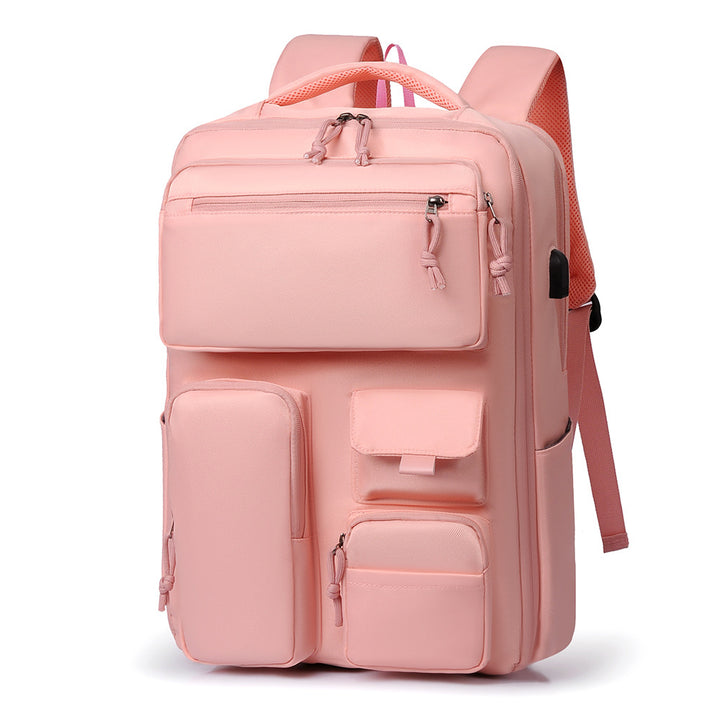Multi-Pocket Travel Backpack with Ergonomic Design
