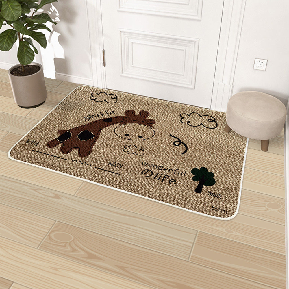 Tropical Leaf Printed Entryway Mat