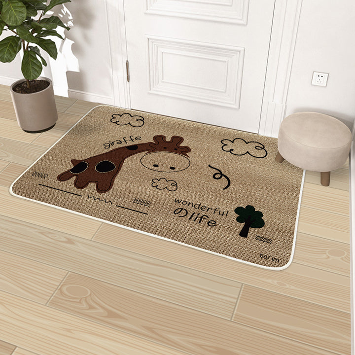 Tropical Leaf Printed Entryway Mat