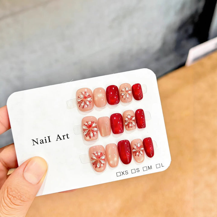 Floral Press-On Nail Art Set Kalsten