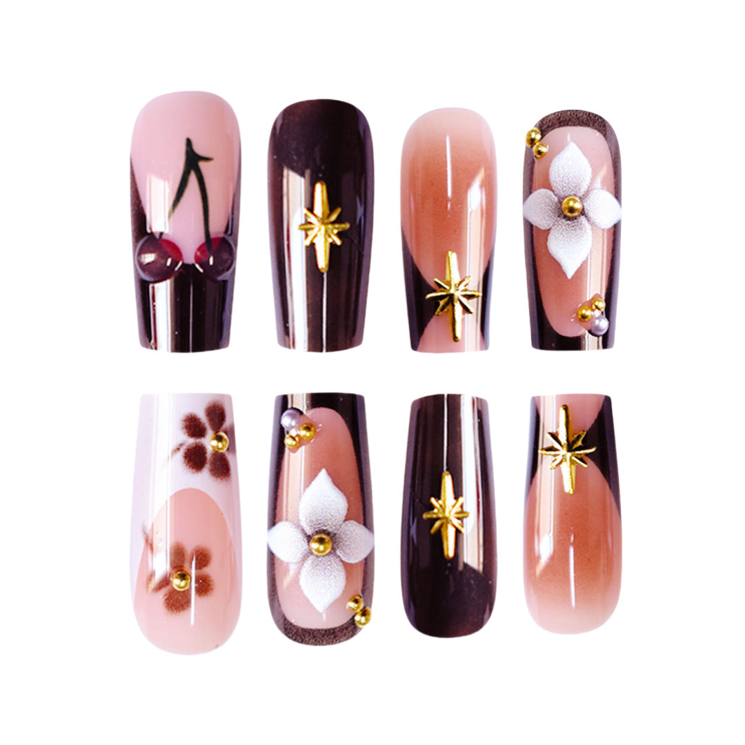 Artistic Long Press-On Nail Art Kalsten