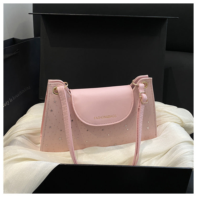 Elegant Star-Embellished Crossbody Handbag