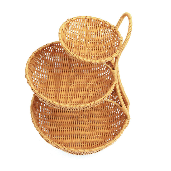 Multi-Tiered Wicker Display Stand Kalsten