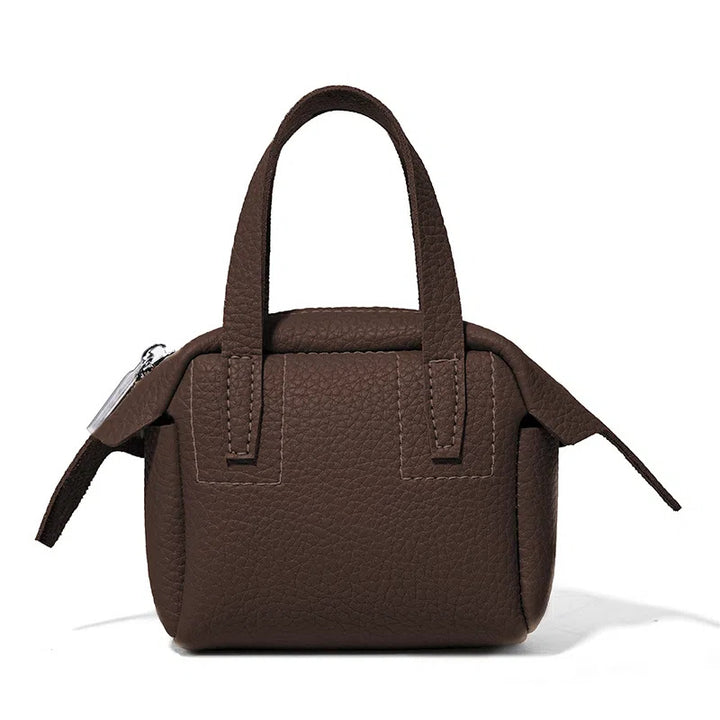 Compact Textured Handheld Satchel Kalsten