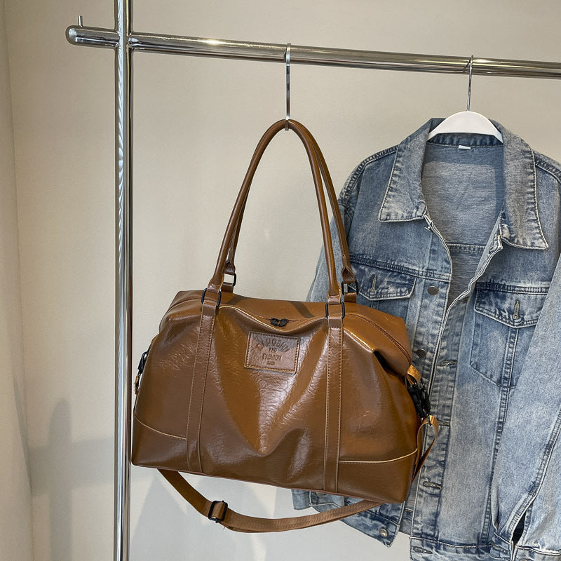 Leather Travel Duffle Bag
