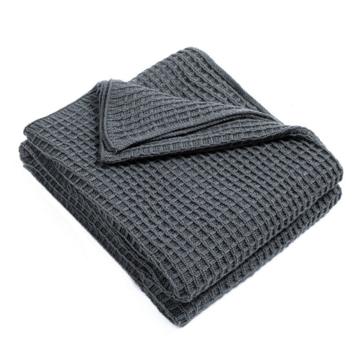 Women knitted throw blanket Kalsten