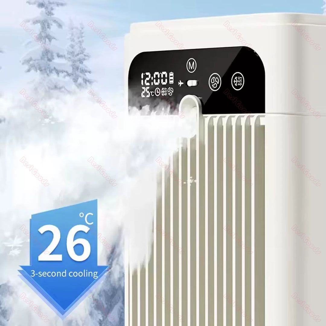 Unisex one-size portable evaporative cooling tower with spray humidifier high-performance battery and multi-stage motor Kalsten