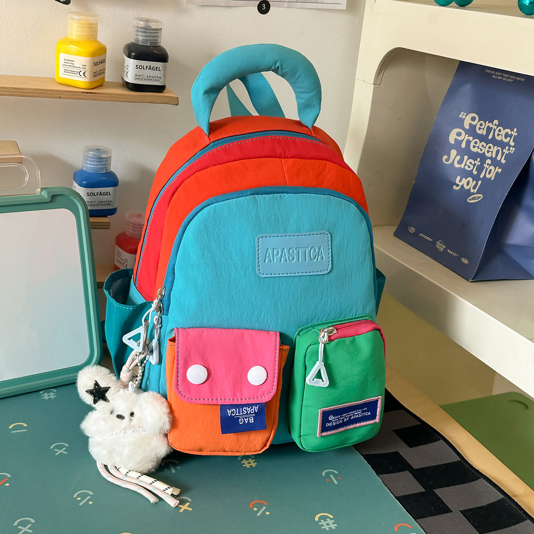 Colorful Multi-Compartment Casual Backpack Kalsten