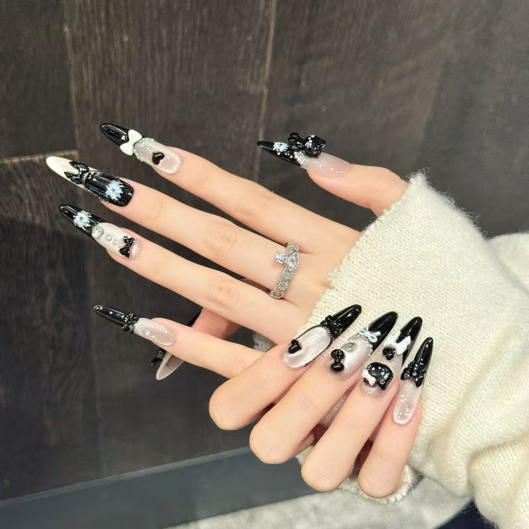 Artistic Press-On Nail Design