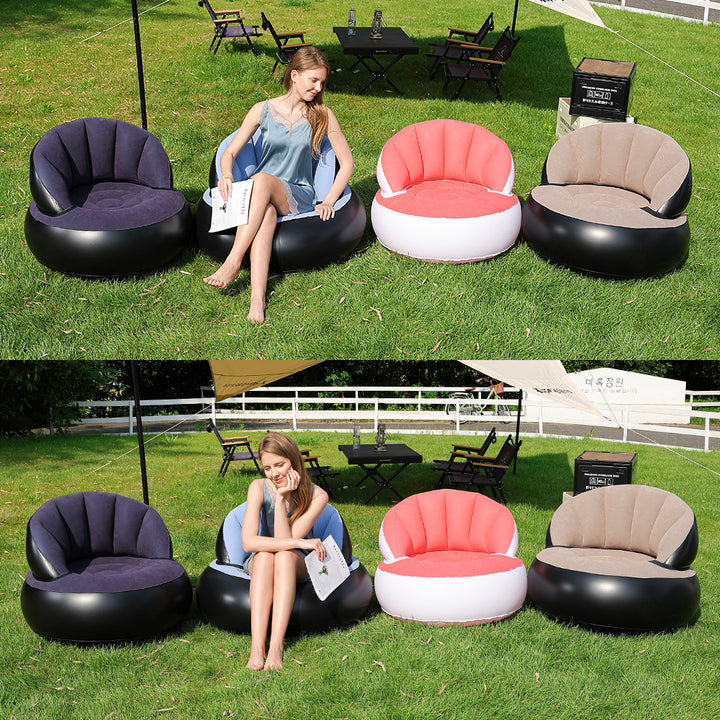 Women's Inflatable Comfort Armchair with Soft Surface Texture Kalsten
