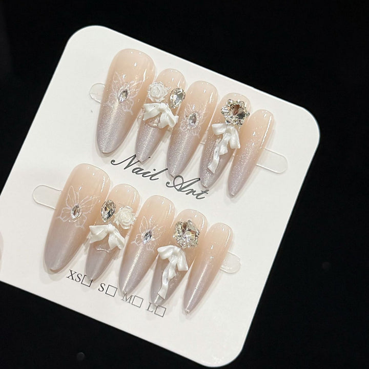 Premium Decorative Long Press-On Nails Kalsten