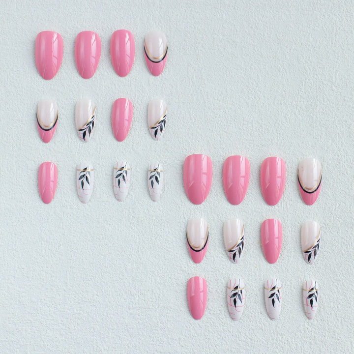 Elegant Floral Art Nail Set