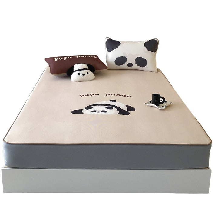 Child mattress topper with cute elephant print and non-slip bottom