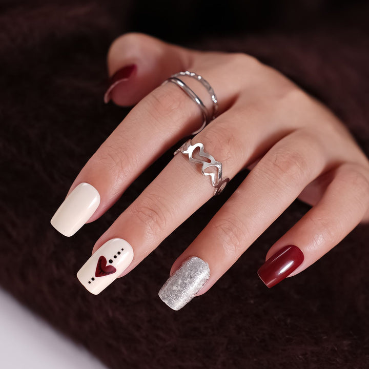 Stylish Press-On Nail Set with Shimmering Finish Kalsten