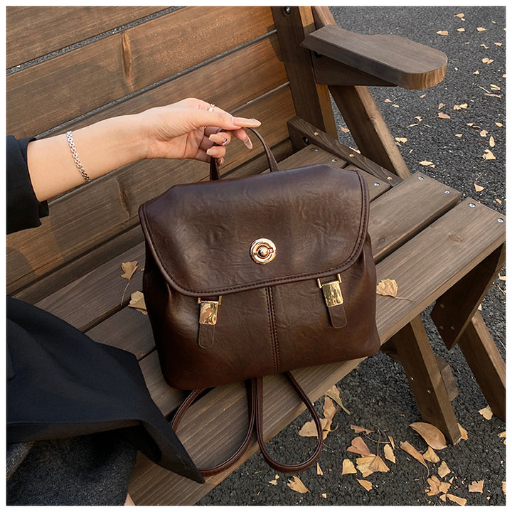Vintage-Inspired Leather Backpack Kalsten