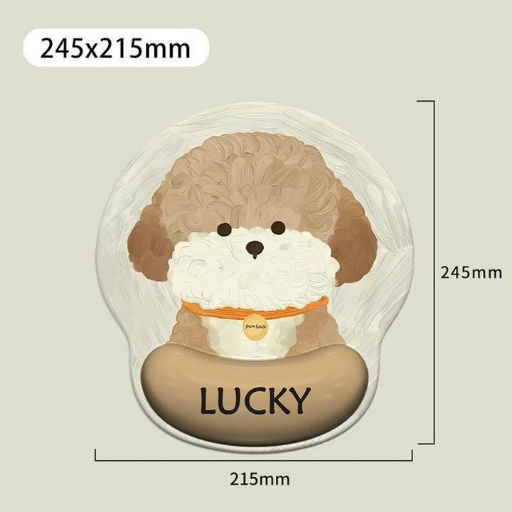 Cute Dog-Themed Ergonomic Desk Mouse Pad