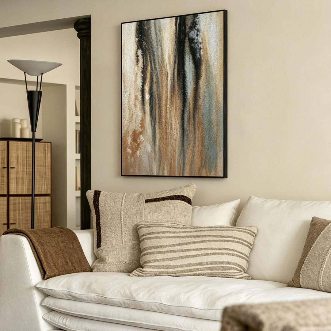 Abstract Textured Canvas Wall Art Display