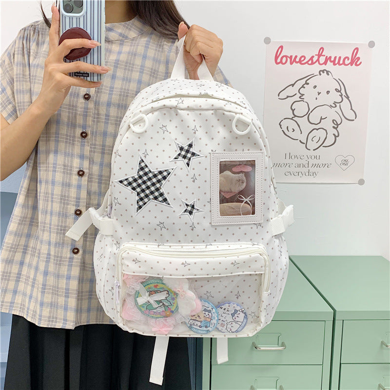 Fun and Stylish Star-Embellished Backpack Kalsten