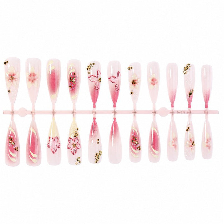 Art nail set with floral and glamorous designs Kalsten