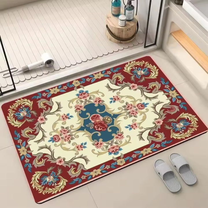 Vintage Flower Pattern Rug