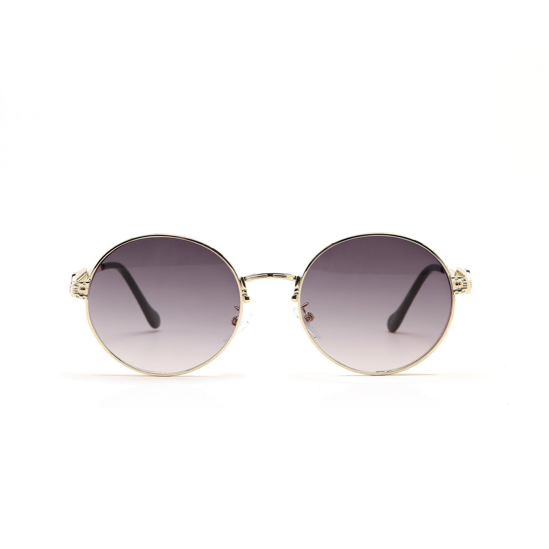 Women's round vintage sunglasses with exclusive metal frame Kalsten