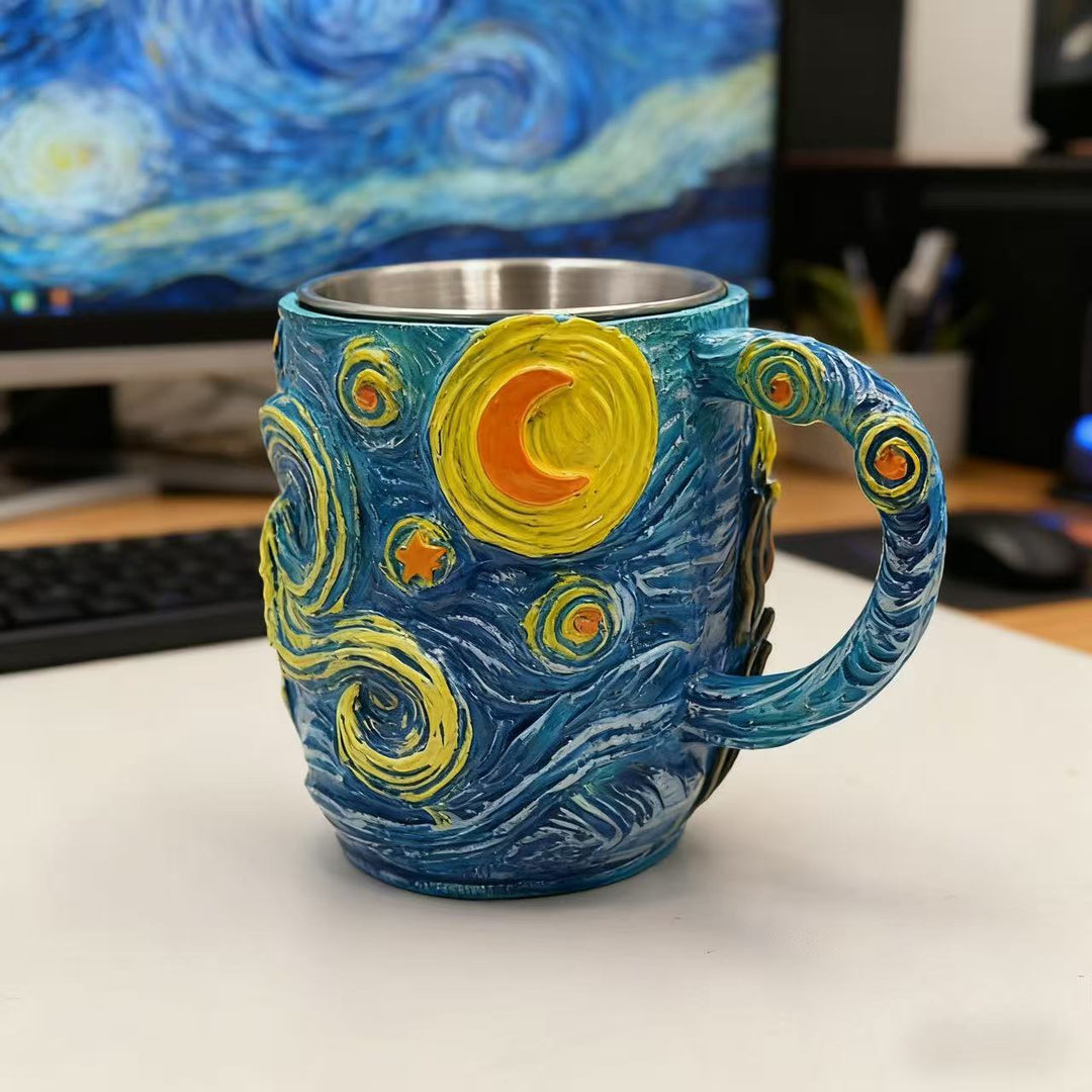 Artistic Starry Night-Themed Coffee Mug Kalsten