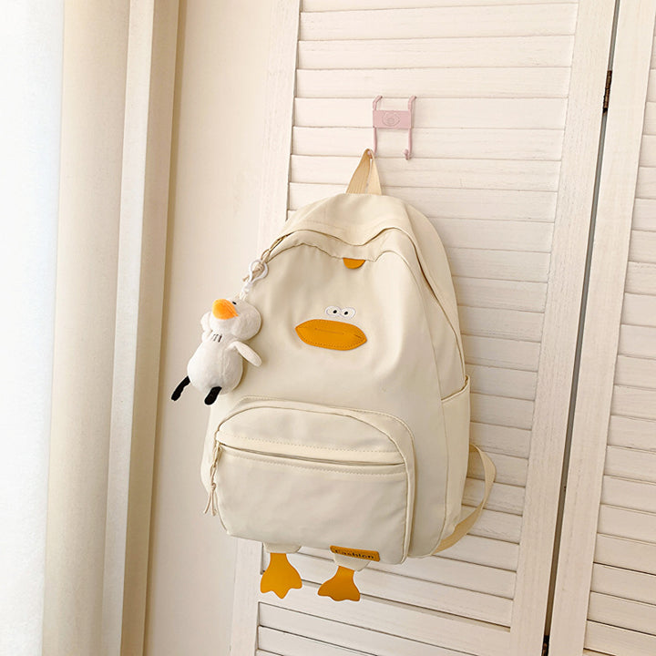 Cute Cartoon Duck-Themed Backpack