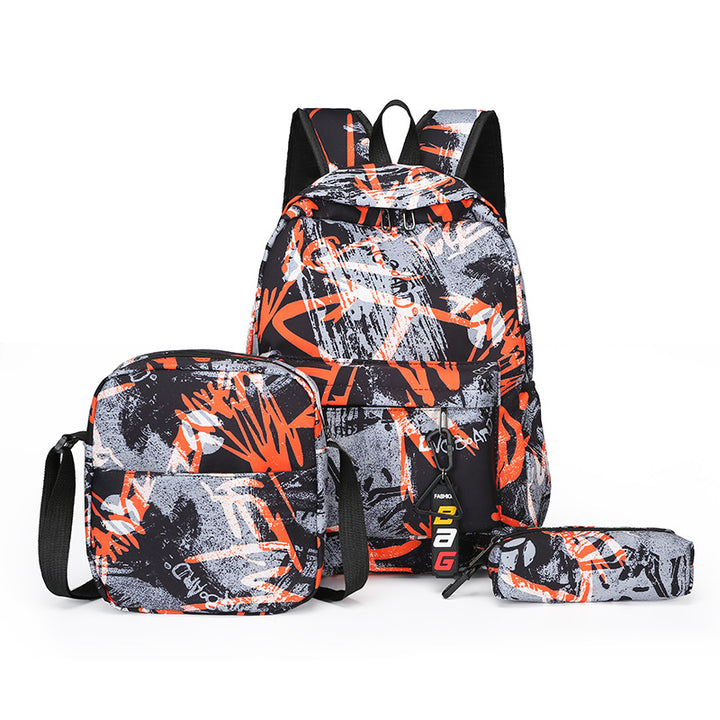 Backpack set with practical shoulder bag and pencil case Kalsten