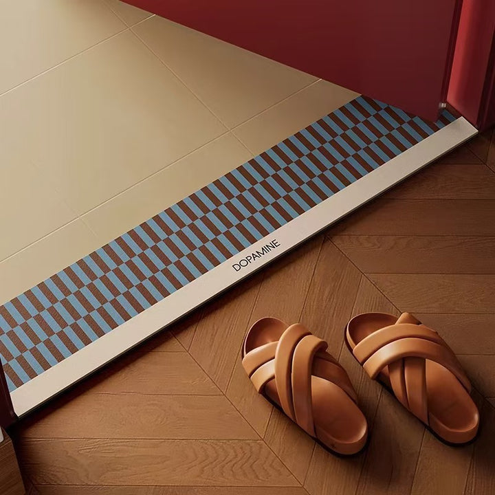 Stylish Checkered Entrance Mat