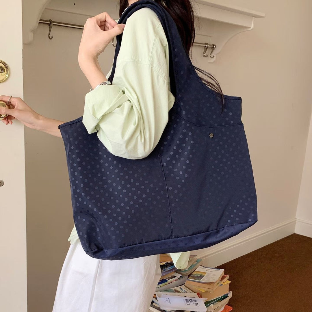Spacious Polka Dot Shoulder Bag