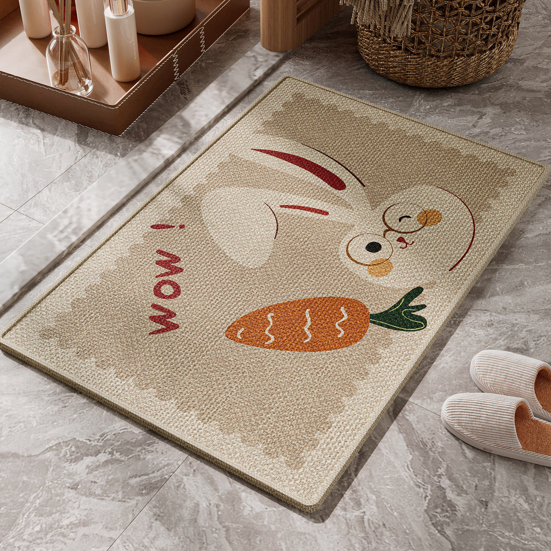 Cute Bear-Themed Bath Mat for Bathroom Floor