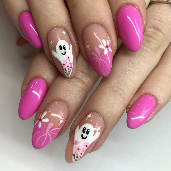 Nail art set with detailed floral designs Kalsten