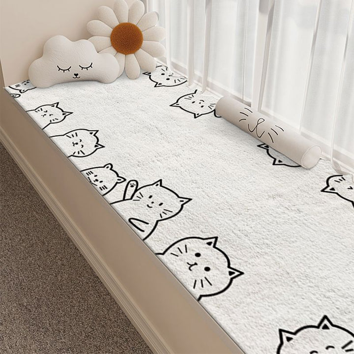 Cute Cat-Themed Plush Bath Mat Kalsten