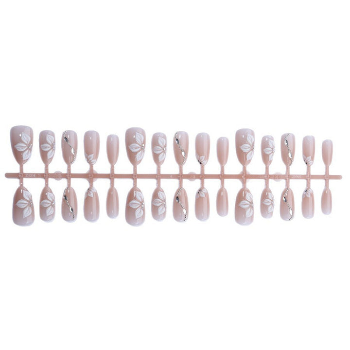 Floral Decorative Press-On Nails Set