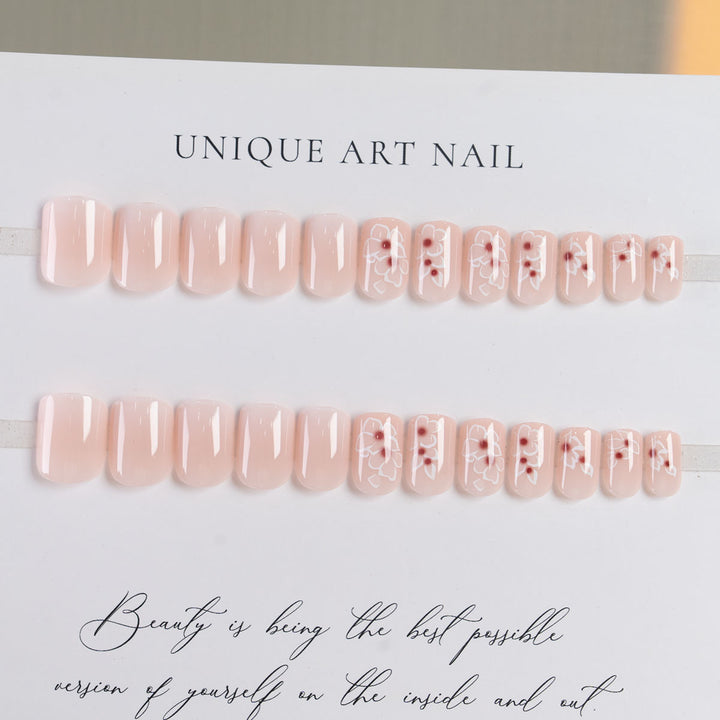 Elegant Floral Acrylic Nail Art