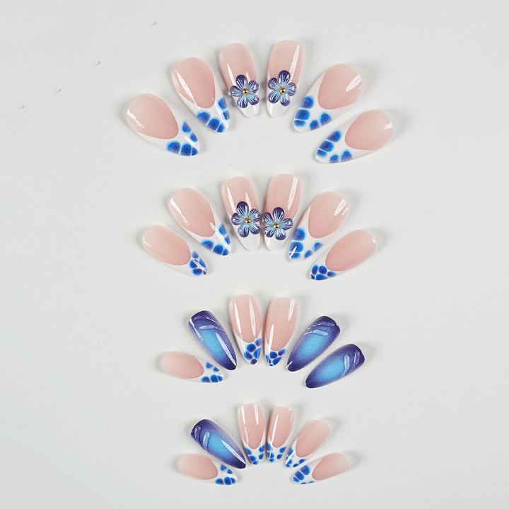 Artistic Floral Press-On Nail Art Set