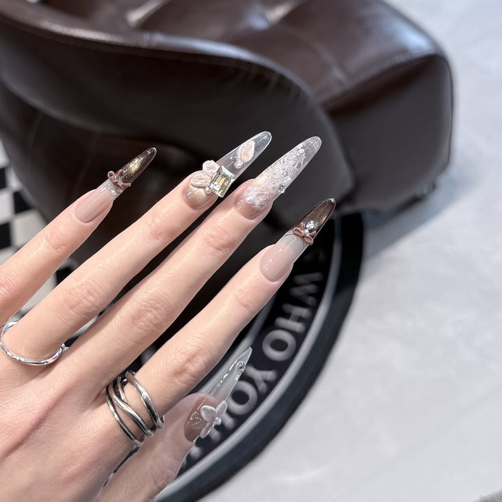 Glamorous Artistic Press-On Nail Extensions Kalsten
