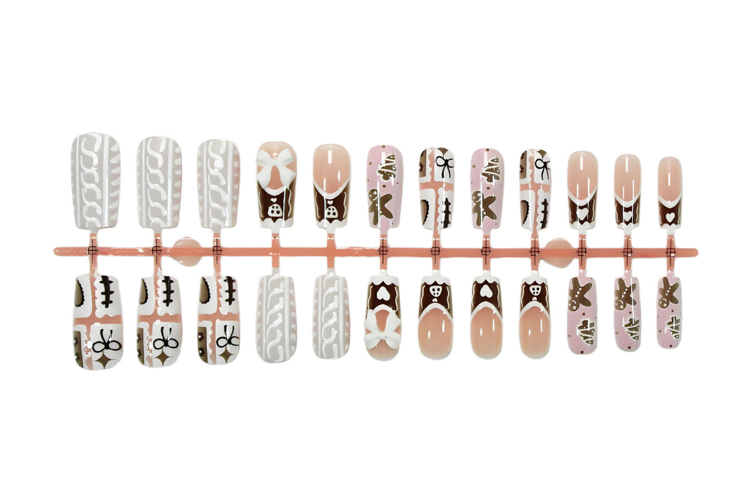 Artificial nail set with Christmas motifs Kalsten