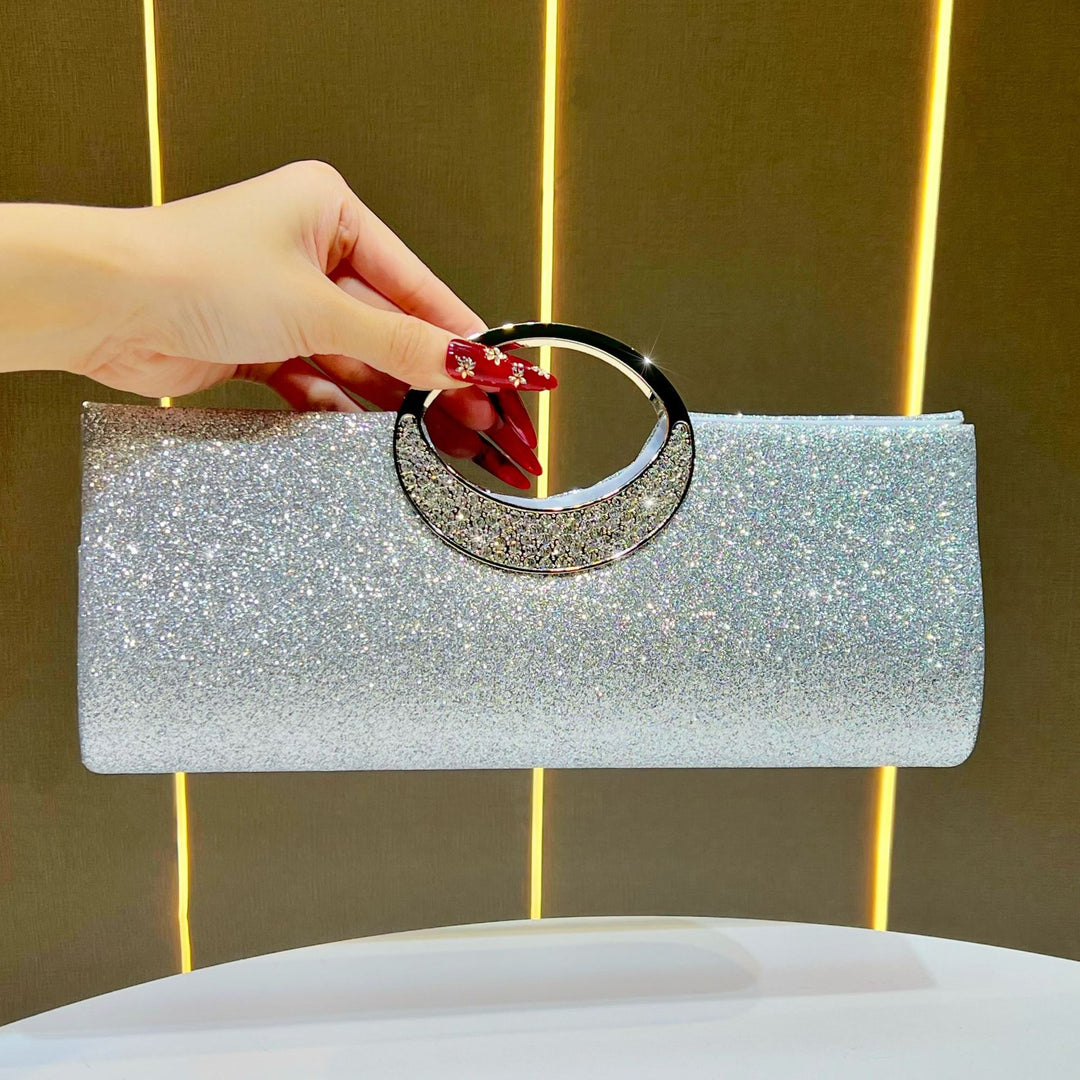 Sparkling Rhinestone-Accented Evening Clutch