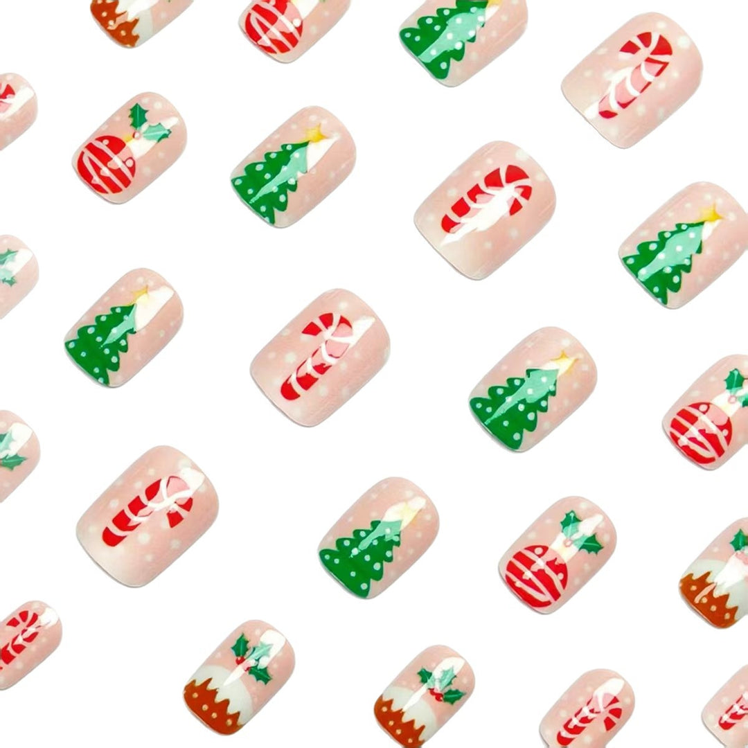 Artificial nails with festive Christmas design Kalsten