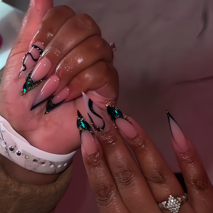Artistic Sculpted Press-On Nail Extensions Kalsten