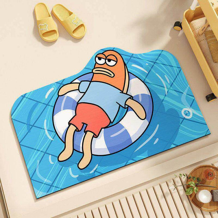 Fun Bathing-Themed Bath Mat