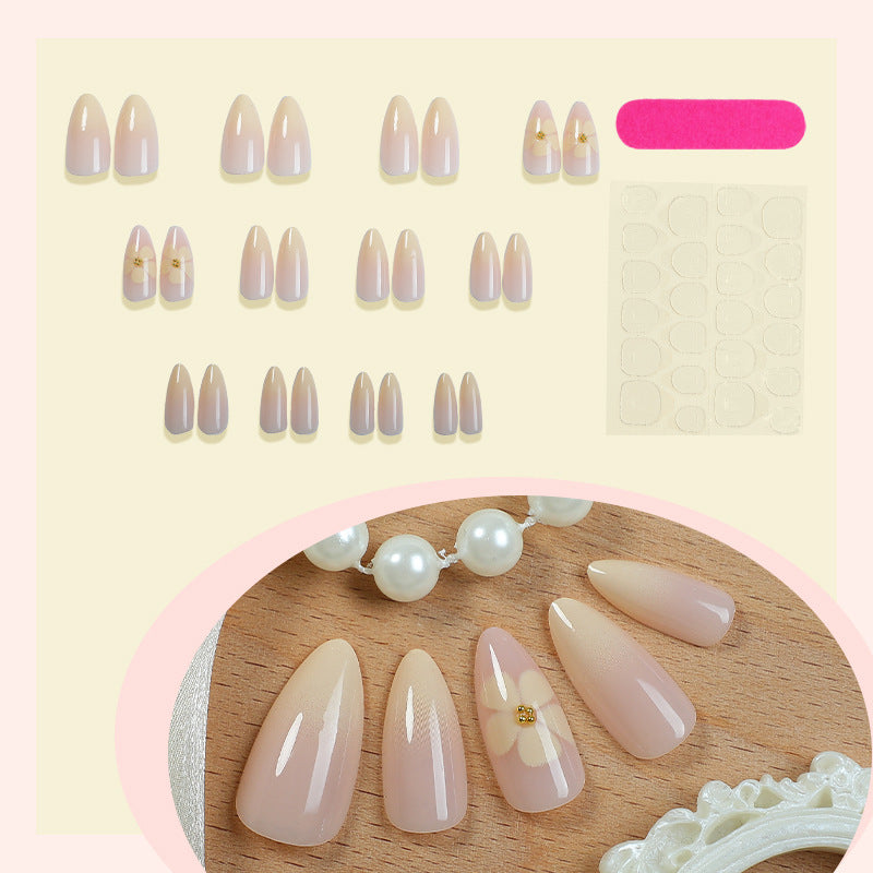 Artificial nail set with delicate floral pattern Kalsten