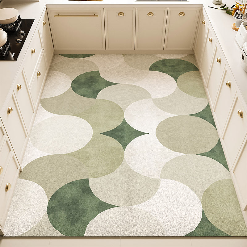Floral Pattern Kitchen Rug