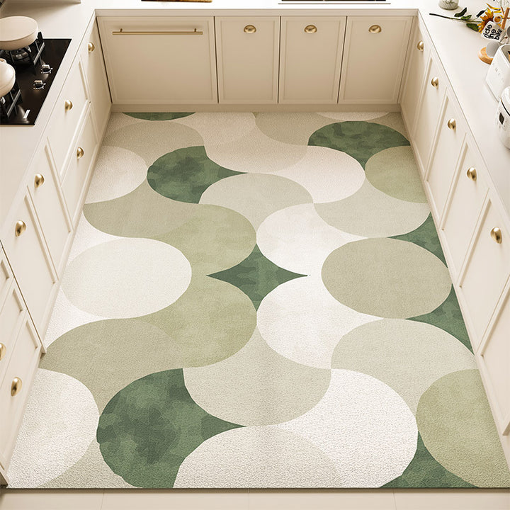 Floral Pattern Kitchen Rug