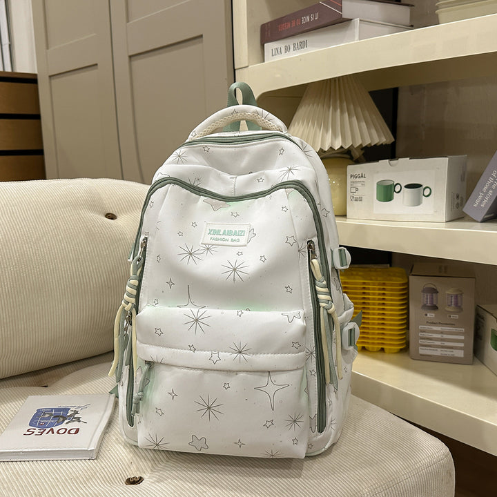 Stylish Star-Embellished School Backpack Kalsten