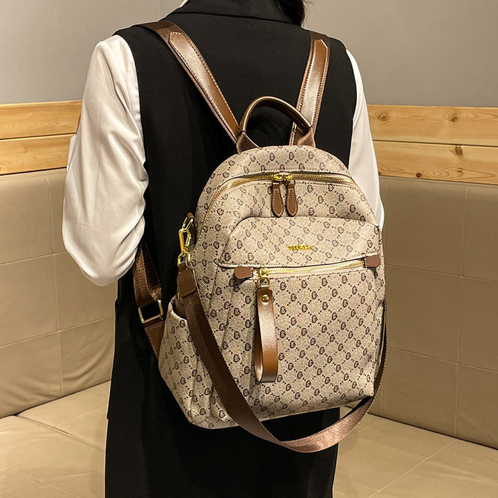 Chic Multi-Functional Leather Backpack  1791995496