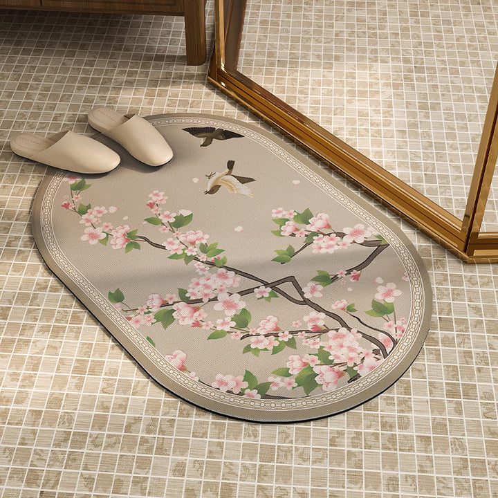 Ornate Floral Shower Mat Kalsten